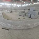 淄博 芝麻白异形坐凳，自然面光面弧形加工