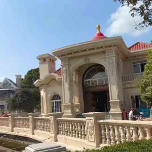 淄博 黄金麻花岗岩欧式别墅