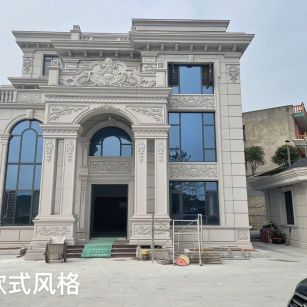 淄博 白麻花岗岩别墅外墙干挂