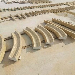 淄博 黄金麻花岗岩别墅线条