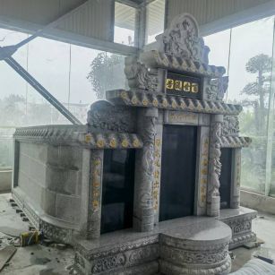 淄博 芝麻白墓碑效果展示图