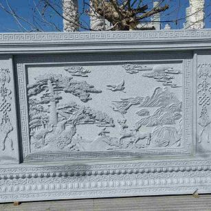 淄博 芝麻白大型照壁，屏风，影壁