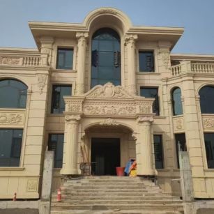 淄博 黄金麻花岗岩别墅外墙干挂