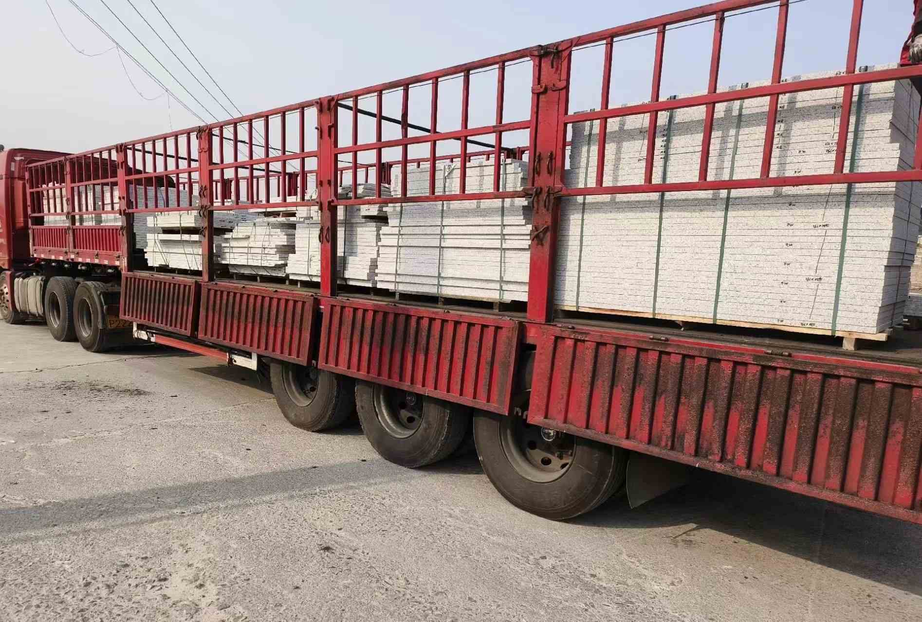 淄博 白麻荔枝面外墙干挂，工厂装车日常