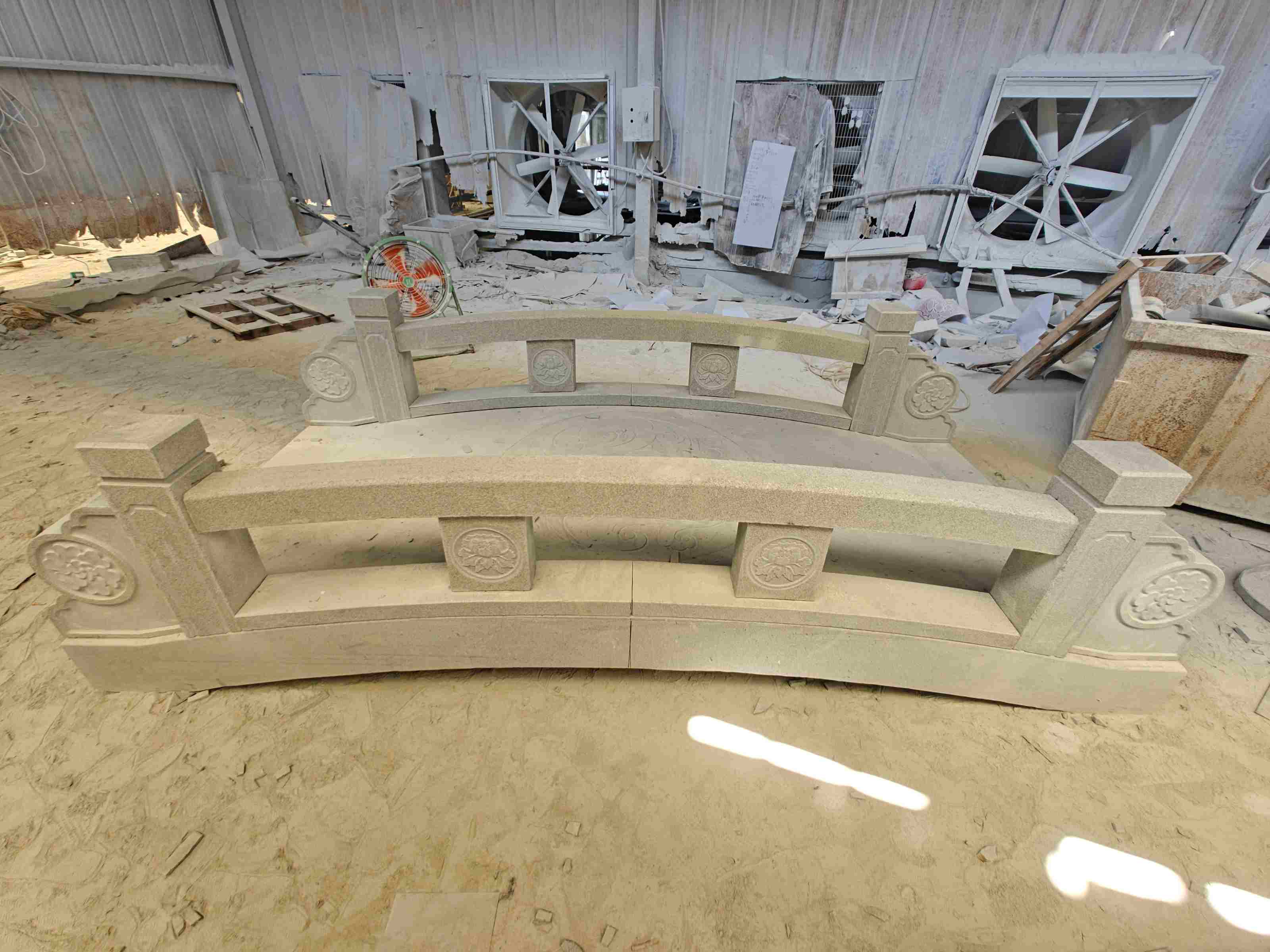 淄博 芝麻灰花岗岩异形加工-拱桥，石桥