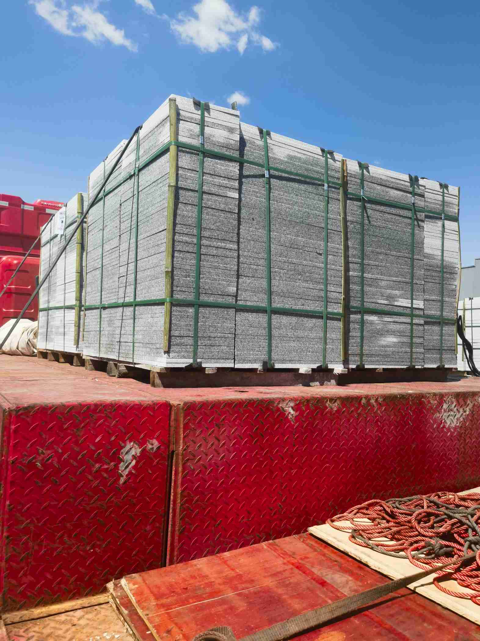 淄博 芝麻白火烧规格板地铺石300*600/600*600