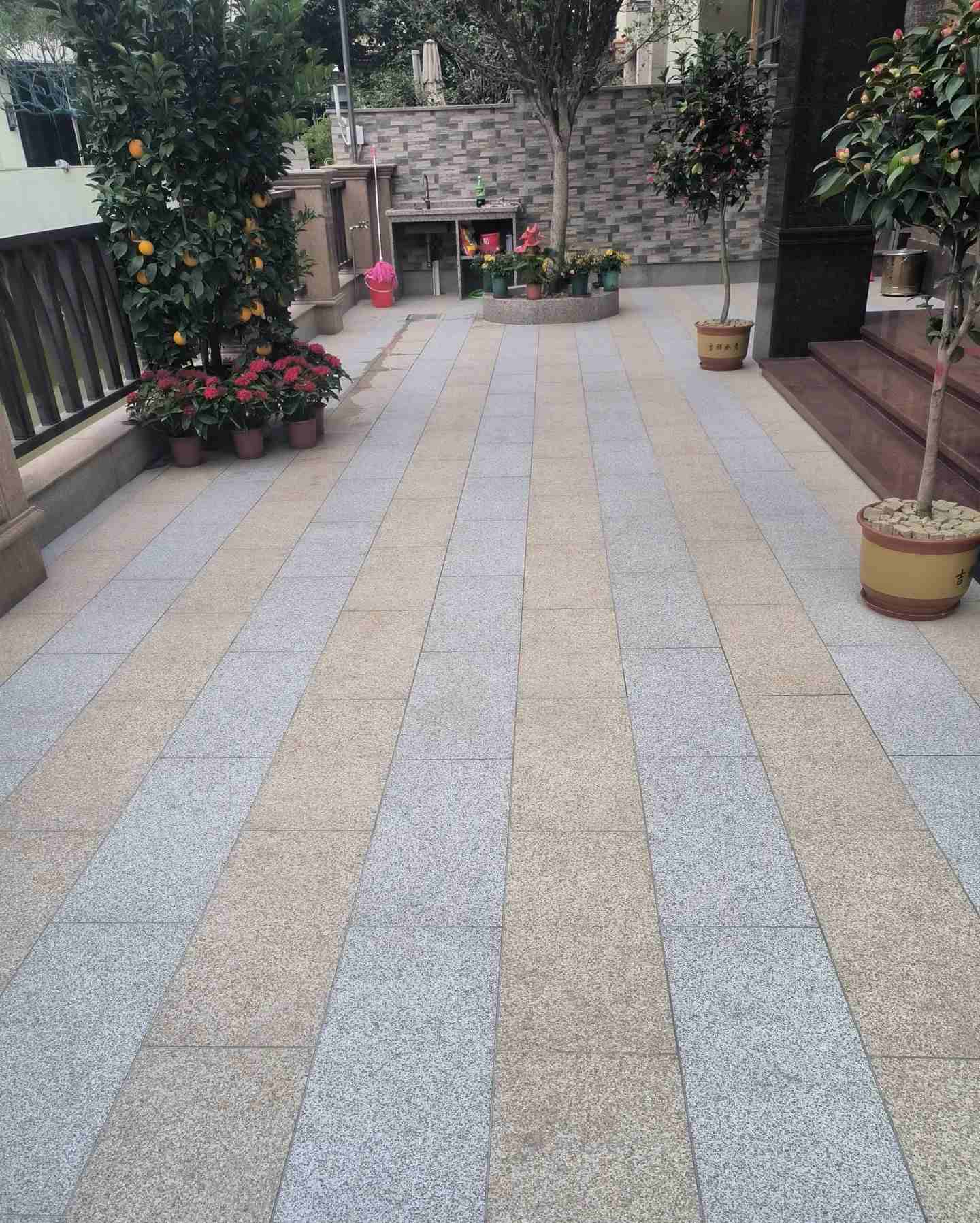 淄博 黄金麻白麻荔枝面庭院铺装展示